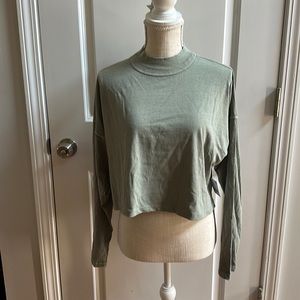 Free people long sleeve crop top